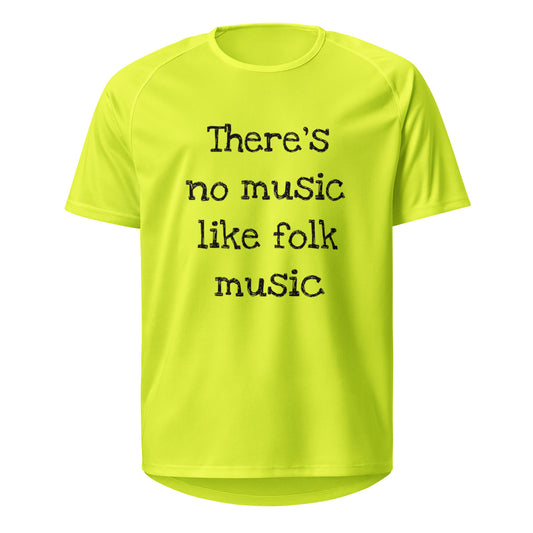 Unisex sports jersey "no music like folk music (black)"